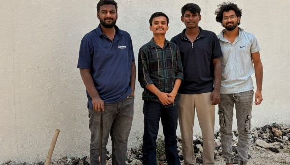 The four NPH founders together at the start of building Namma Pickleball Hub